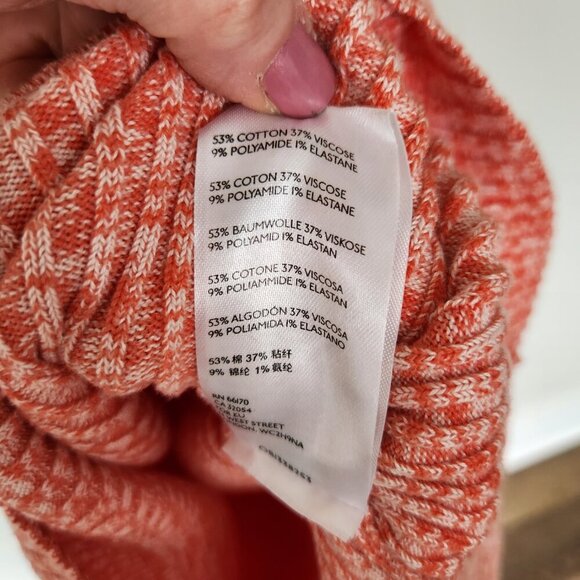 Daily Practice by Anthropologie Ribbed Knit Mock Neck Midi Dress Sz XS Orange  - - Picture 6 of 7